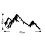 Wallity Mountain Escultura de Pared de Metal Negra